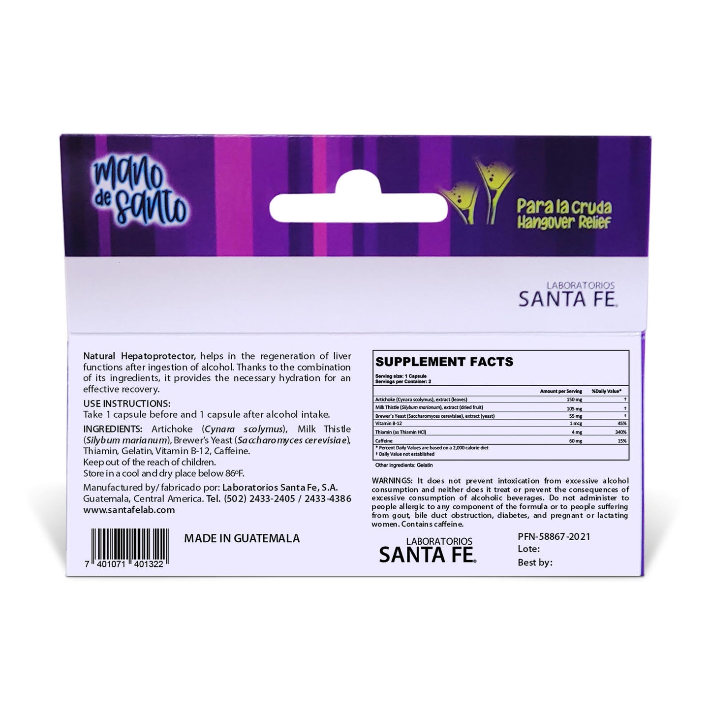 Mano de Santo Vitamins Supplem